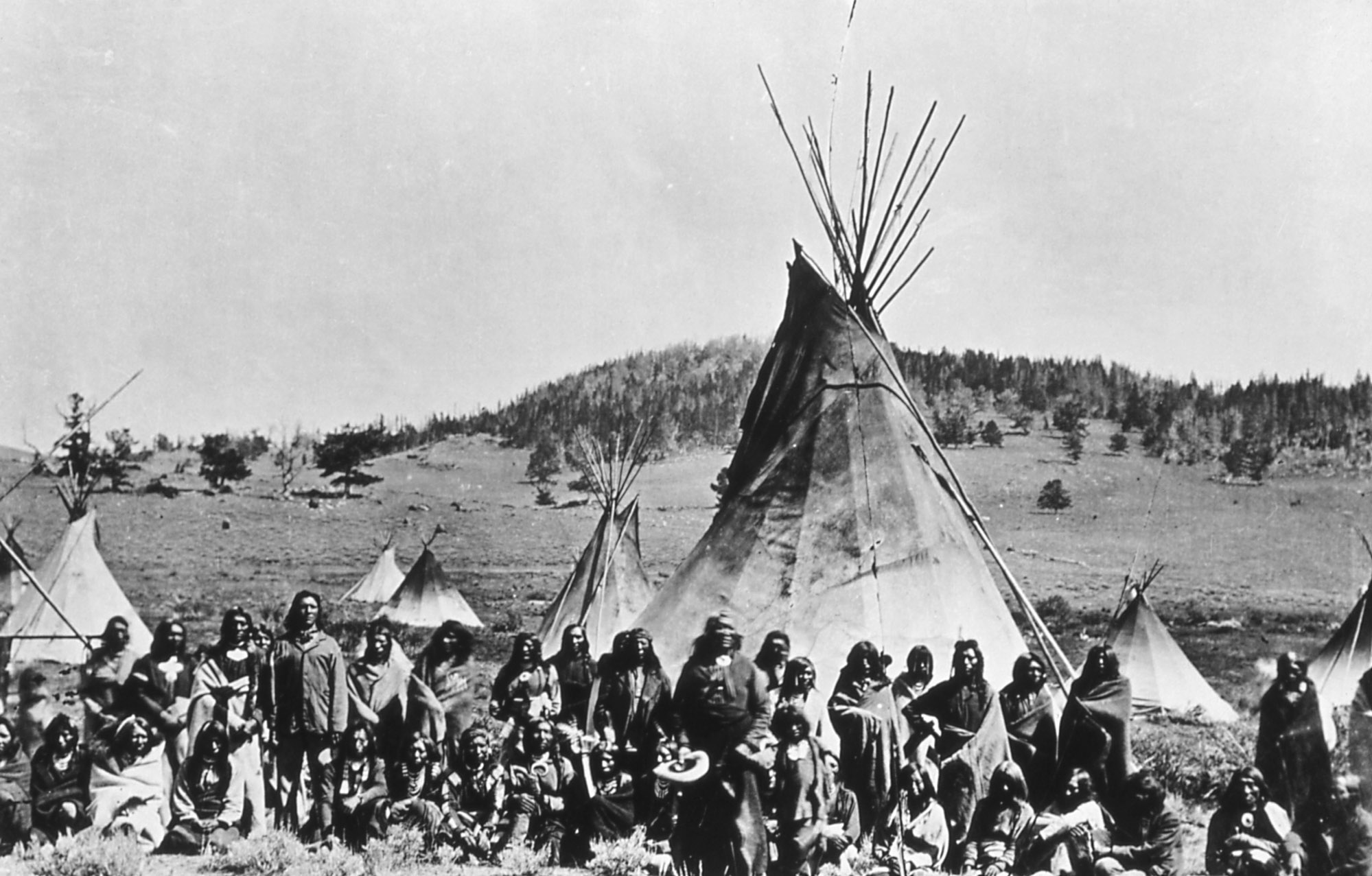 Washakie and his warriors; Photographer unknown; 1871; History - Indians